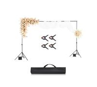 VEVOR Support toile de fond 198×300 cm – Kit réglable acier carbone portable 5 barres transversales