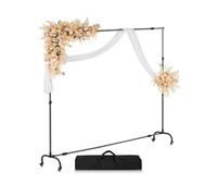 VEVOR Support toile de fond 213 x 300 cm – réglable, acier au carbone, portable avec roulettes