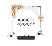 VEVOR Support toile de fond 260×300 cm – Kit réglable en acier au carbone, portable, 2 trépieds