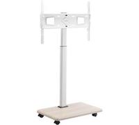 VEVOR Support TV à Roulettes Pour Écrans de 81,28 à 17,78cm Hauteur Réglable Capacité 45kg Blanc