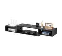VEVOR Support TV flottant de 150 cm avec prise d'alimentation et prise USB, console TV murale, centre de divertissement moderne flottant sous l'étagère TV avec rangement pour audio vidéo, boîte à