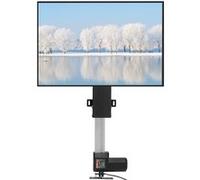 VEVOR Support TV Mural Capacité 60kg Hauteur Réglable 77,4-127,4cm en Alliage d'Aluminium Noir et Argent
