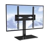 VEVOR Support TV sur Pied pour Télévisions de 32 à 55 pouces Meuble TV sur Pied Pivotant à ± 40° Hauteur Réglable 61,5-67 cm Pied TV Universel Chargeant 41 kg Max VESA 400x400 mm Maison Bureau Classe