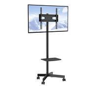 VEVOR Support TV sur Pied Universel pour Télévisions de 23 à 60 pouces Chariot TV Hauteur Réglable à 3 Niveaux 143-154 cm Meuble TV Mobile Charge 40 kg Double Plateau Max VESA 400x400 mm Maison Bureau