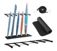 VEVOR Support vertical pour planche de surf à 5 niveaux, support mural pour rangement et exposition, affichage réglable en métal avec coussinet en éponge, pour planche à neige, kitesurf, skateboard