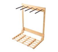 VEVOR Support vertical pour planches de surf, support en bois à 4 niveaux pour rangement et exposition, organiseur de planches autonome pour snowboards, wakeboards, kitesurfs, shortboards et skis