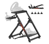 VEVOR Support de Volant Course Compact Cockpit Simulateur Course Pliable Réglable Compatible Logitech G923, G920, G29, G27, Thrustmaster T300RS TX F458, T500RS, T3PA-PRO (F1/GT), Pédales Non Incluses