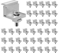 VEVOR Supports de montage en Z pour panneaux solaires, pinces d'extrémité réglables pour panneaux solaires de 35-50 mm, supports en Z légers en aluminium anodisé pour montage de panneaux solaires pour