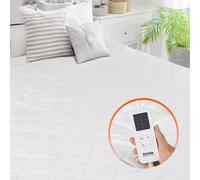 VEVOR Surmatelas Chauffant, 150x80 cm, Chauffe-lit Électrique en Tissu Brossé avec 4 Niveaux de Chauffage, Minuterie de 12 Heures, Arrêt Automatique Après 8 Heures, Sangle Contour Élastique Profonde
