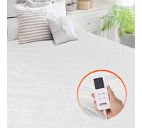 VEVOR Surmatelas chauffant 195x165 cm – Tissu brossé, 4 niveaux, Minuterie 12h, Arrêt 8h