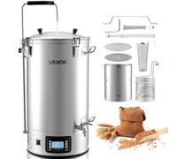 VEVOR Système de Brassage de Bière Électrique Tout-en-Un, Cuve de Brassage 60 L, Machine à Brasser la Bière à la Maison, avec Mémoire de Recettes, Mode Automatique et Manuel, pour Brasseur Maison