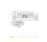 VEVOR Système de chloration d'eau salée, pour piscines creusées de 151,4 kL, Cellule de chloration de Piscine, Compatible avec Hayward W3T-Cell-15 (T15), 28,7 g/h, avec Ligne électrique 4,6 m, Blanc