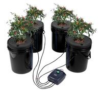 VEVOR Système de Culture Hydroponique DWC Eau Profonde 4 Seaux avec Pompe à Air