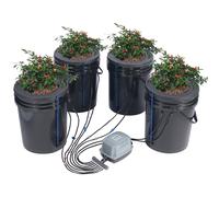 VEVOR Système de culture hydroponique DWC – Kit 4 seaux 20 L, pompe à air, goutte-à-goutte