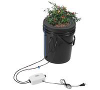 VEVOR Système de Culture Hydroponique DWC, Kit Goutte à Goutte Supérieur, Culture en Eau Profonde 20 L, 1 Seau, Pompe à Air, Pierres à Air, Dispositif de Niveau d'eau, pour Légumes à Feuilles, Fleurs