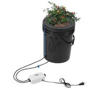 VEVOR Système de Culture Hydroponique DWC, Kit Goutte à Goutte Supérieur, Culture en Eau Profonde 20 L, 1 Seau, Pompe à Air, Pierres à Air, Dispositif de Niveau d'eau, pour Légumes à Feuilles, Fleurs