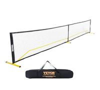VEVOR Système de Filet de Pickleball Portable, Filet de Taille Réglementaire de 672,6 cm, Cadre en Métal Stable Résistant aux Intempéries et Filet en PE Solide, Jeu en Plein Air avec Sac de Transport