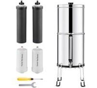 VEVOR Système de filtration d'eau par gravité 7,5 L – Inox 304, réduit le plomb et 99% du chlore