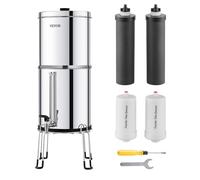 VEVOR Système de Filtration d'Eau par Gravité 7,5 L en Inox 4 Filtres à Eau