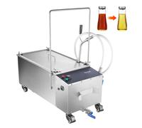 VEVOR Système de Filtration des Huiles de Friture Réservoir de 55 L Filtre à Huile pour Friteuse Vitesse 10 L/min Mobile avec Roulettes et Tuyau Machine à Filtrer Huile Usagée pour Restaurants Stands