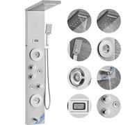 VEVOR Système de Panneau de Douche avec 6 Modes, Tour de Panneau de Douche LED et Affichage, Pluie, Cascade, 4 Jets de Massage, Bec de Baignoire et Pomme de Douche avec Tuyau, Ensemble de Douche