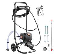 VEVOR Système de Peinture par Pulvérisation 750 W 3000 PSI Pulvérisateur sans Air avec Chariot Pistolet de Peinture avec Tuyau 7,6 m 1,2 L/Min pour Peinture Intérieure Extérieure Fournitures Clôtures