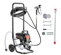 VEVOR Système de Peinture par Pulvérisation 950 W 3000 PSI Pulvérisateur sans Air avec Chariot Pistolet de Peinture avec Tuyau 15 m 2 L/Min pour Peinture Intérieure Extérieure Fournitures Clôtures