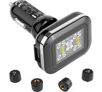 VEVOR Système de surveillance de la pression des pneus pour camping-cars, 7,3-87 psi TPMS de remorque, système d'alarme universel sans fil pour voiture Kit de capteurs TPMS étanche avec 4 capteurs 5 m