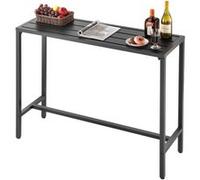 VEVOR Table à Manger Haute Extérieur en Métal Robuste 120x37,5cm Avec Plateau Étanche