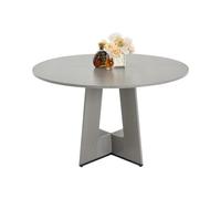 VEVOR Table à manger ronde, 120 cm, table de salle à manger en bois pour 2 à 4 personnes, mobilier circulaire rustique avec pieds en bois épais, durable, pour bureau, cuisine, salon, cafés, gris