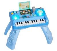 VEVOR Table Activité Bébé 6 Mois et Plus Table Apprentissage Bébé 16 Jeux Jouet Musical Éducatif pour Éveil Enfants Garçon Fille Cadeau d'anniversaire, avec Platine DJ Enregistrement et LED, 133 Sons