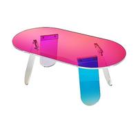 VEVOR Table basse d'appoint en acrylique irisé 95×50×35 cm 12 mm 25 kg