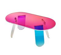 VEVOR Table basse d'appoint en acrylique irisé 95×50×35 cm 12 mm 25 kg