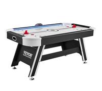 VEVOR Table d’Air Hockey 183 cm avec Système de Score Électronique LED, Matériel pour Hockey sur Table d'Intérieur, avec 2 Palets, 2 Poussoirs, Ensemble de Jeu d'Arcade pour Salle de Jeux, Maison