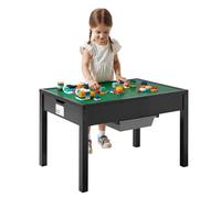 VEVOR Table d'Activités pour Enfants avec Plateau Double Face en Blocs de Construction, Table de Jeu Multifonction en Bois, 2 Bacs de Rangement de Grand Espace, pour Garçons, Filles de 3 Ans et Plus