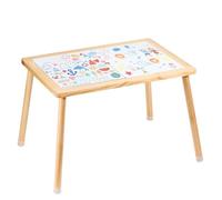 VEVOR Table d'Activités pour Enfants, Table d'Exploration Sensorielle en Bois, Table Multijeux avec Plateau Double Face et Pieds Antidérapants, Intérieure/Extérieure, pour Dessiner et Étudier