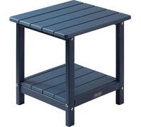 VEVOR Table d'appoint en plastique, 45x38x44 cm, table de jardin en HDPE, table de balcon avec 2 étagères, table de chevet, table basse, table décorative, convient pour terrasse, piscine, plage, véran