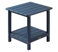 VEVOR Table d'Appoint Extérieur Jardin, 2 Niveaux, 45 x 38 x 44 cm, en PEHD, Entretien Facile, Résiste aux Intempéries, pour Terrasse, Bord de Piscine, Plage, Porche, Patio, Balcon, Intérieur, Bleu
