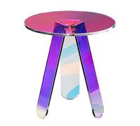 VEVOR Table d'Appoint Ronde 450x480 mm Bout de Canapé Irisée en Acrylique - Table Basse charge max. 10 kg Install. Facile - pour Affaires, Salon, Chambre, Balcon