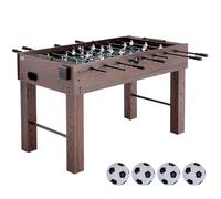 VEVOR Table de Baby-foot de Taille Standard de 140 cm, Jeu Football de Table Intérieur, Soccer sur Table Kit Complet avec 4 Balles 2 Porte-gobelets pour Maison, Famille, Voyage, Salle de Jeux, Bar