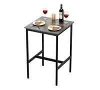 VEVOR Table de Bar, 610 x 610 x 914 mm, Table de pub Haute avec Cadre en métal Robuste, Bureau Haut de Bar à Cocktails étroit et Long, Facile à Assembler, pour Cuisine, Salon, fêtes, Brun Rustique