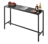 Table à Manger Rectangulaire en Métal Robuste 140x37,5cm Avec Plateau Etanche