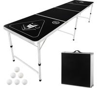 VEVOR Table de bière pliante portable (240 x 60 x 52/70 cm), table pliante arrière réglable en hauteur pour le bureau, les voyages en hayon et le camping