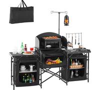 VEVOR Cuisine de camping table de camping portable avec 3 placards de rangement