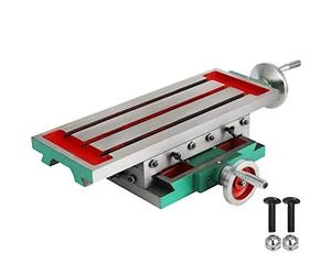 VEVOR Table de fraisage 17,7 × 6,7 pouces Table de fraisage à glissière composée multifonction Table de travail Croix Fraiseuse composée 2 axes 4 façons pour tous les supports de perceuse Fraiseuse de