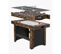VEVOR Table de Hockey sur air, 137 cm, Ensemble de Table de Jeu Combo, 3 en 1, Table de Combinaison Multiple avec Hockey sur air, ping-Pong, Baby-Foot, poussoirs et palets, pour Famille et Bureau