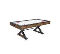 VEVOR Table de Hockey sur air, 214 cm, Ensemble Jeu de Table de Hockey à air intérieur avec 2 poussoirs, 2 palets, marqueur électronique, Pieds en Forme X et souffleur Haute Puissance, pour Famille