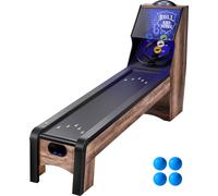 VEVOR Table de jeu d'arcade classique de 9 pieds Roll and Score, jeu de machine à rouler les boules en intérieur, retour automatique des boules, 4 boules incluses