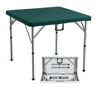 VEVOR Table de Mahjong Pliable, Table de Jeu de Cartes pour 4 Joueurs, avec Plateau Vert Résistant à l'usure, Table de Dominos Portable avec Poignée de Transport, pour Puzzles Poker, 86x86x74 cm