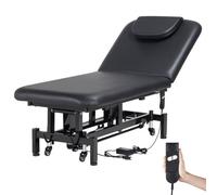 VEVOR Table de massage électrique professionnelle, 736 mm, lit de beauté de spa avec dossier réglable 0-45 °, appui-tête, 250 kg, réglable en hauteur sur roulettes, facile à entretenir avec confort